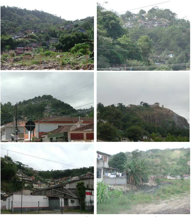 FIGURA 8 – Fotografias de Exemplos Áreas de Ocupação Irregular na Área de Estudo. 