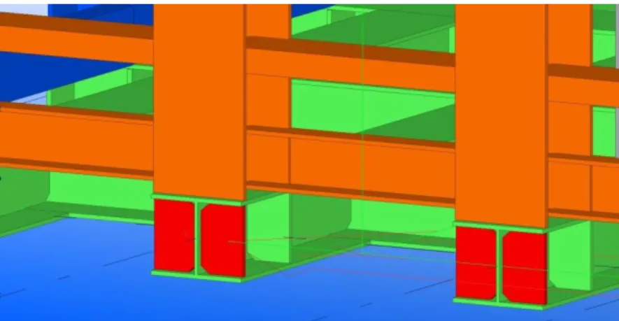 Figure 18: Stiffeners  ( Structures, Tekla.)  