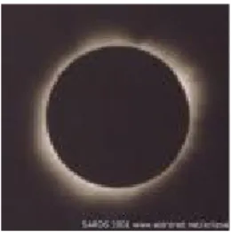 Fig. 6. Coroa solar, visível durante um eclipse total do Sol.
