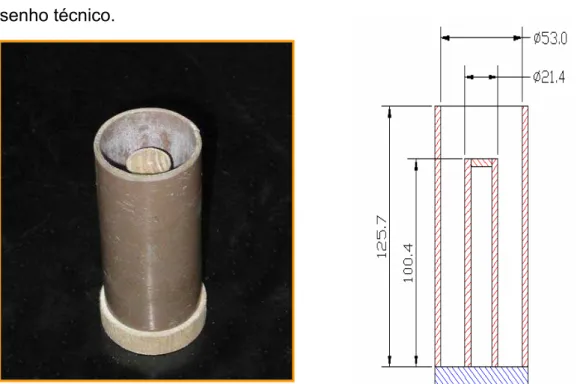 Figura 3.2 - Modelo utilizado para confecção dos moldes em escala  laboratorial. 