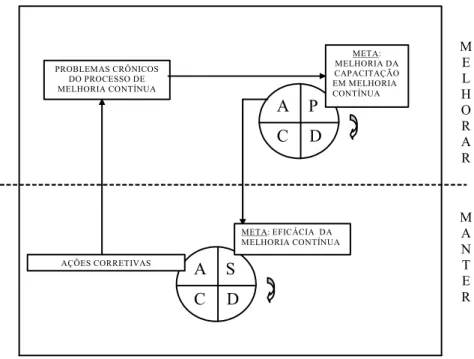 Figura 1.1 – Gestão do Processo de Melhoria Contínua (proposta do autor). 