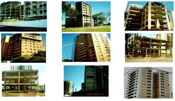 Figura 4.1  Fotos dos edifícios em concreto armado com construção interrompida 