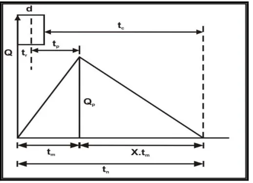 Figura 2. 6 – Hidrograma Unitário Sintético Triangular. 