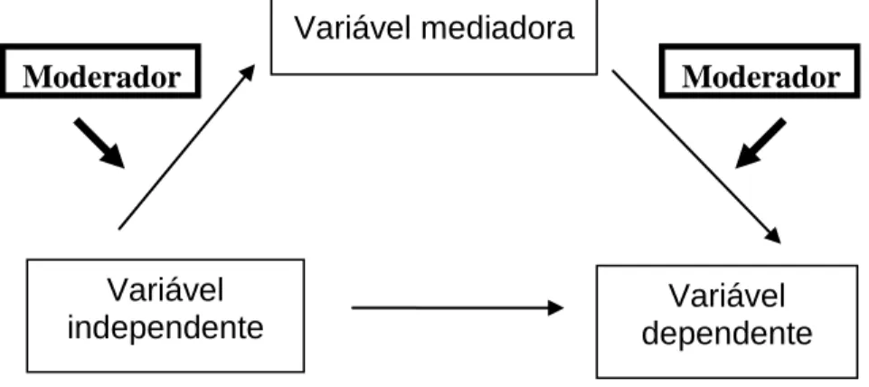 Fig 6.4 - Modelo de mediação moderada. 