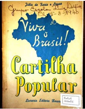 Figura 3.1 Capa da cartilha escolar Viva o  Brasil!, 1940. 