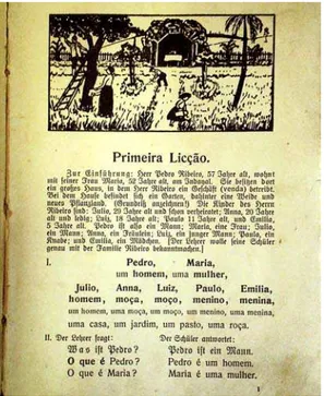 Figura 1.5 Livro escolar destinado ao ensino  da língua portuguesa. Impresso na cidade de  Blumenau, sob supervisão da Deutschen  Schulverein für Santa Catarina, 1914