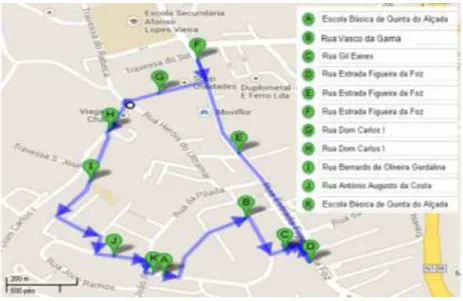 Figura 6 - Mapa do itinerário. 