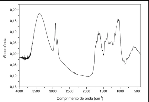 FIGURA  3.3.2.6 - Espectro na região do infravermelho da amostra de café comercial caRen