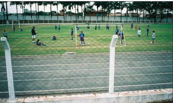 Fig. 5 – Treino da “escolinha” do São Caetano no Estádio Municipal Joaquim Justo –  Américo Brasiliense – SP