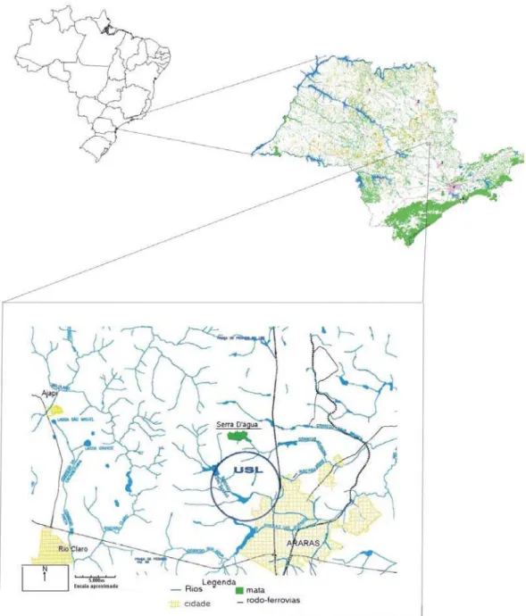 Figura 1 – Localização da mata Serra d’água  