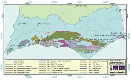 Figura 2 – Mapa com a localização do Aquífero Querença-Silves. 