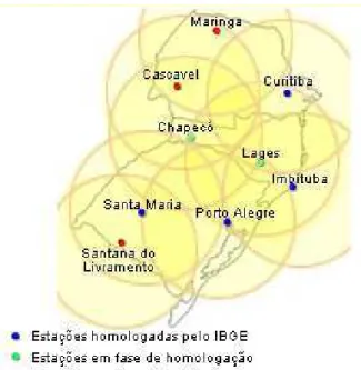 Figura 2.7 - Rede INCRA de Bases Comunitárias – RIBaC – Região Sul  Fonte: INCRA (2007)