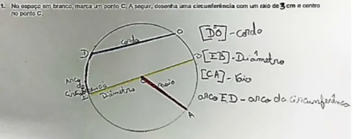 Figura 9 – Exemplo de circunferência desenhada por um aluno 