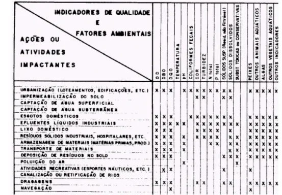 Figura 3: Matriz de interação  Fonte: Salvador, 2005. 