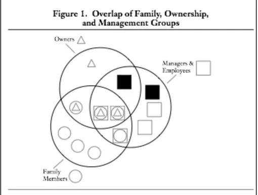 Figure 2.2. This Sketch represents the Overlap of Family, Ownership, and Management Groups