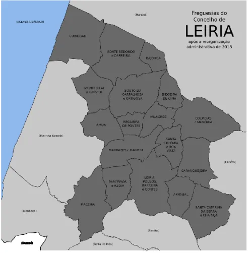 Figura 1 – Freguesias distrito de Leiria 