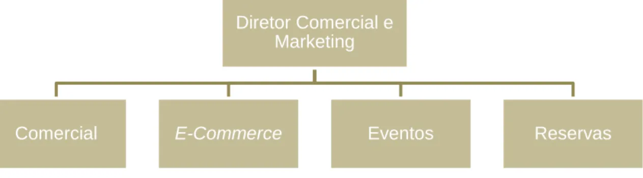 Figura 3.4 – Organograma do Departamento Comercial e Marketing  Fonte: Própria 