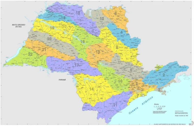 FIGURA  4.4. Mapa de UGRHI  do Estado de São Paulo. 