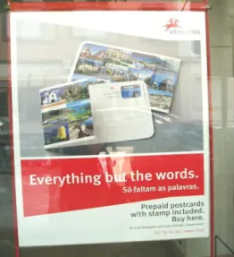 Figure 5 Poster in post office window, Rua da República 