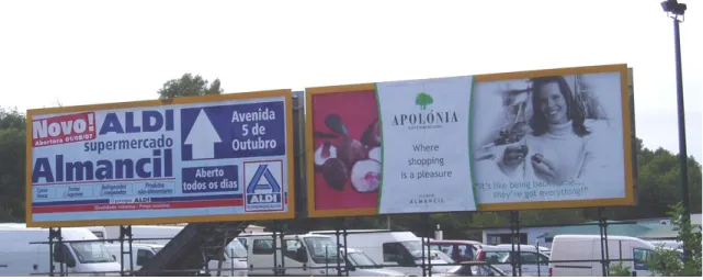 Figure 10 Supermarket advertising hoardings, near Almancil 