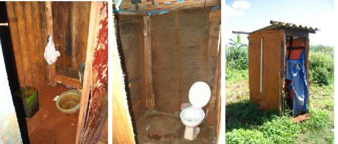 FIGURA 2. 10- Banheiros existentes no assentamento, com uso de fossas negras (fonte: Habis, 2006)