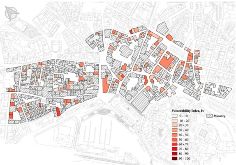 Figure 9. Mapping of the vulnerability index values.