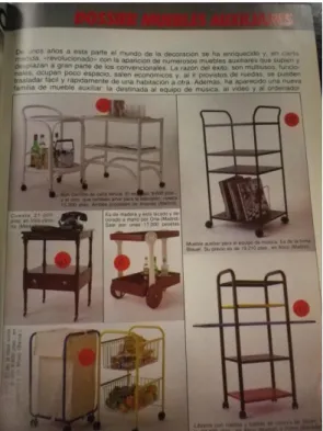 Fig. 5 - Extract from the report “Plexiglas folding screens”, Nuevo Estilo 46 (June1981)
