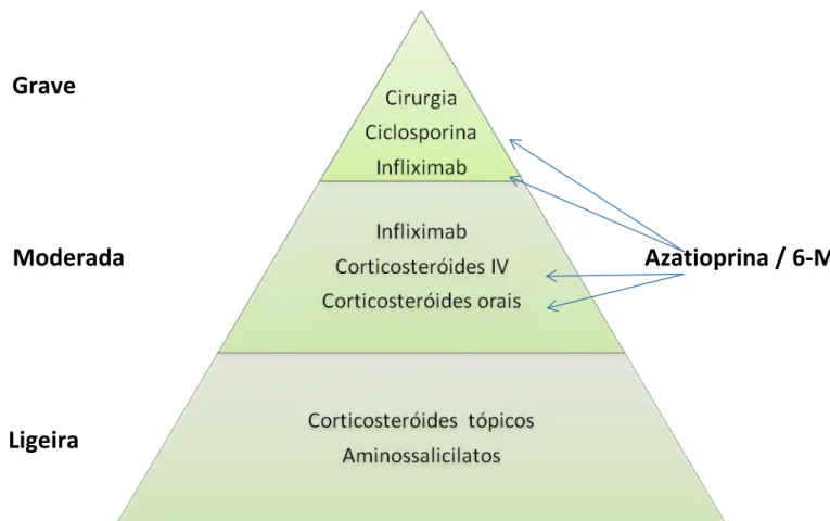 Figura 1.Pirâmide  terapêutica na CU ativa [30] 