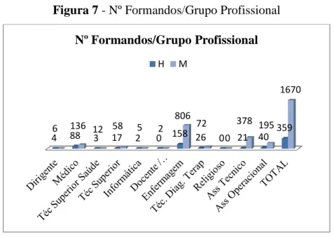 Figura 7 - Nº Formandos/Grupo Profissional 