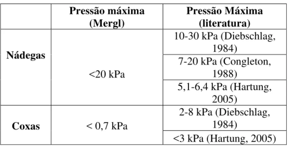 Tabela 8 – Comparação dos resultados com a literatura em relação aos valores de porcentagem de  carga 