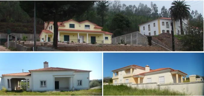 Figure 12. Recent houses, of urban nature, Portugal. Above: Mendeira, Cernache do Bonjardim