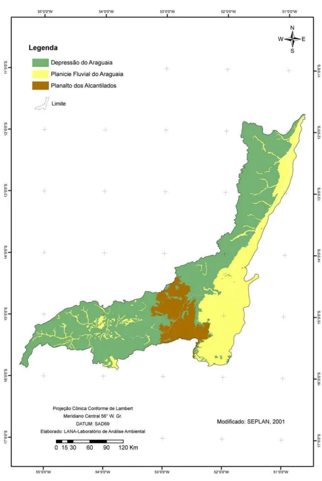 Figura 4 - Mapa de unidades geomoforlógicas da BHRM. 