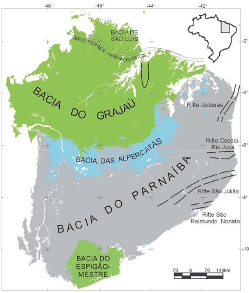Figura 2-11. Bacias sedimentares da Província Parnaíba. Fonte: Silva et al. (2003). 