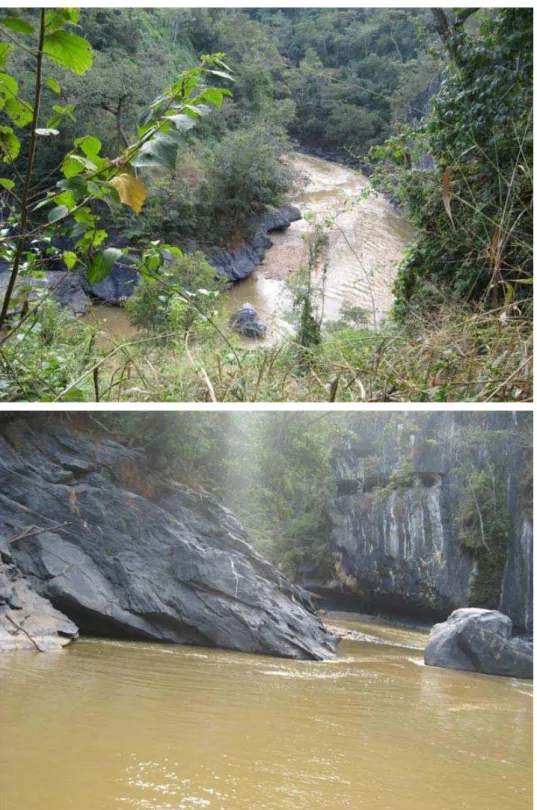 Figura 7: Vista parcial do Rio Piumhi no trecho encachoeirado, município de Piumhi-MG