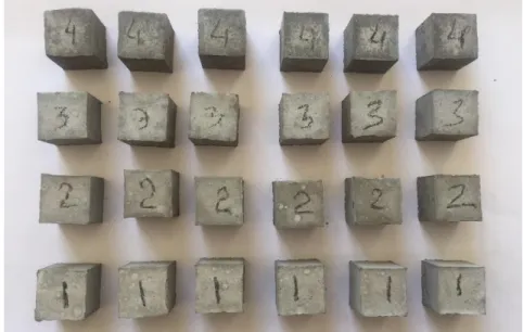 Figure 4.1. – The samples of the cement-ash stone  