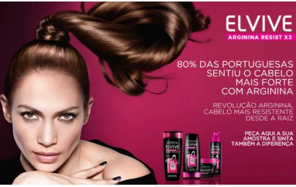 Figure 9: Elvive advertisement featuring Jennifer Lopes