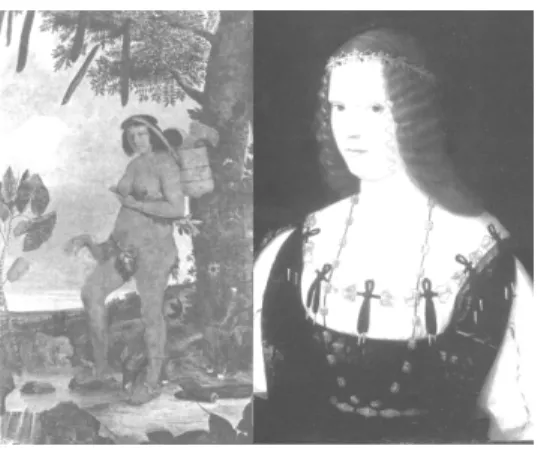 Figura 3- À esquerda o retrato “Índia tapuia”, de Albert Eckhout. À  direita “Retrato de uma Dama”, de Paolo Veronese