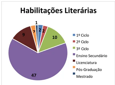 Figura 4.5 - Habilitações literárias dos colaboradores 