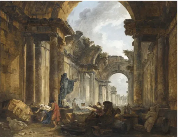Figura 21 Hubert Robert, View of the Grande Galerie in Ruins, 1796, óleo sobre tela, 114 x 116 cm 