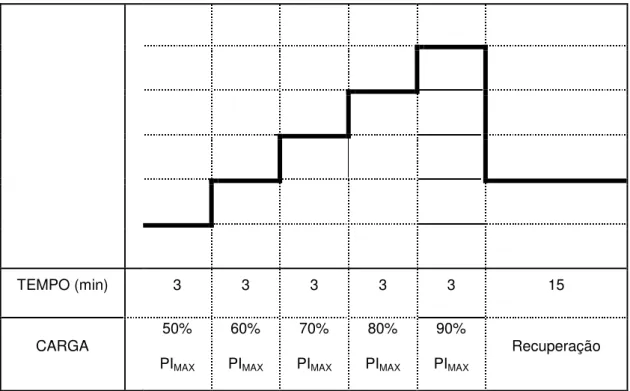 Figura 4. Ilustração do protocolo de resistência com pressão incremental. 