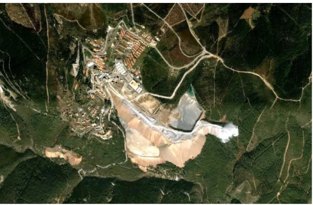 Figura 21: Localização das Minas da Panasqueira. Fonte Google Earth. Latitude                 ; Longitude:                 
