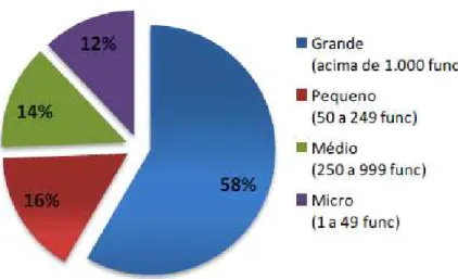 Gráfico 2.2. – Distribuição da Produção Brasileira de Calçado por Porte da Empresa 