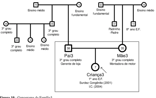 Figura 10 - Genograma da Família3.  