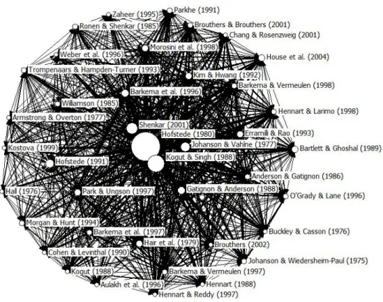 Figure 1. Co-citation network 