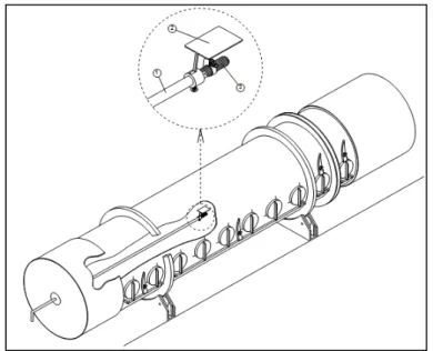 Figura 3.5: Detalhe da sonda utilizada para as medidas   axiais de temperatura. 
