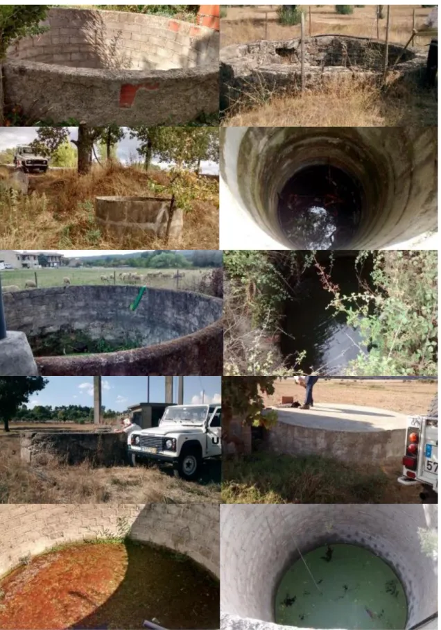 Figura 3.2 - Fotos de alguns poços de onde se retiraram as amostras de água subterrânea