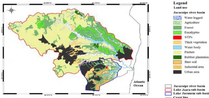 Figure 1.7. Land use of the Jacaraipe river basin (Adapted from Lellis, 2010). 