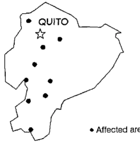 Table  3. Cumulative  number of probable and confirmed cases  and deaths from  cholera,  by  province.