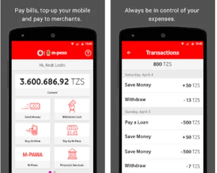 Figure 19- Current M-Pesa application interface 