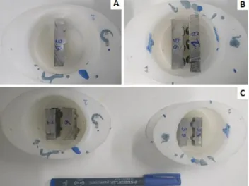 Figure 4.11 – Displacement of the cut cord parts in the mould shaper 